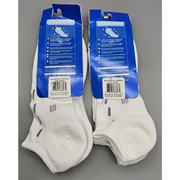 Brooks (2 Packs, 4 Pairs) Men's Size XL (12-15) Running Socks White No Show - Picture 4 of 5